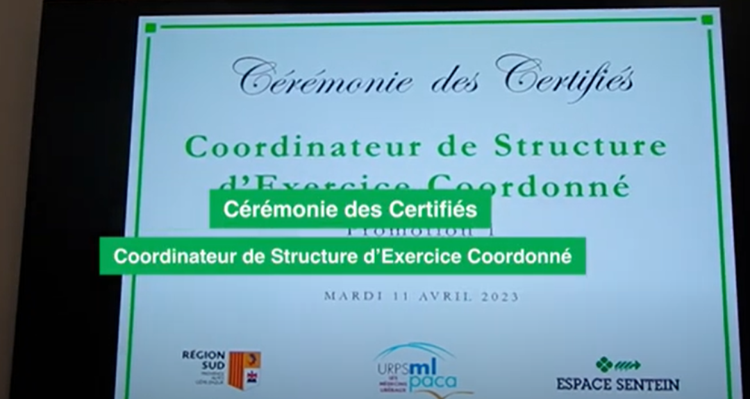 Cérémonie des Certifiés – Formation Coordinateur de Structure d’Exercice Coordonné