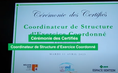 Cérémonie des Certifiés – Formation Coordinateur de Structure d’Exercice Coordonné